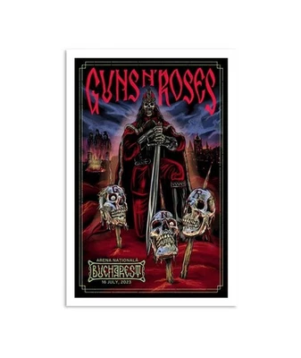 Guns N' Roses July 16, 2023 Arena Națională, Bucharest, Romania Poster - Image 1 of 2