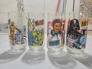 1980 STAR WARS THE EMPIRE STRIKES BACK BURGER KING GLASSES (SET OF 4) - Picture 1 of 5