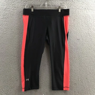 Under Armour Heat Gear Capri Compression Leggings Women XL Black Pull On Stretch - Image 1 of 4