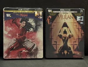 MULAN Animated + Live Action 4k UHD Steelbooks Best Buy Exclusives Sealed - Picture 1 of 6
