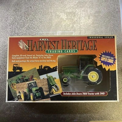 1994 John Deere Trading Cards & 1/64 7800 Tractor w/ 2WD, Harvest Heritage New - Image 1 of 4
