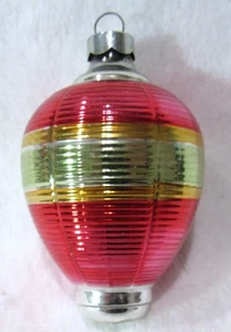 Linterna china acanalada de colección colmena vidrio adorno de Navidad EE. UU. de un brillante británico - Imagen 1 de 3