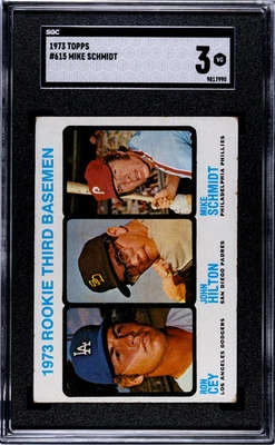 1973 Topps #615 Mike Schmidt Rookie (RC) SGC 3 VG - Image 1 of 2