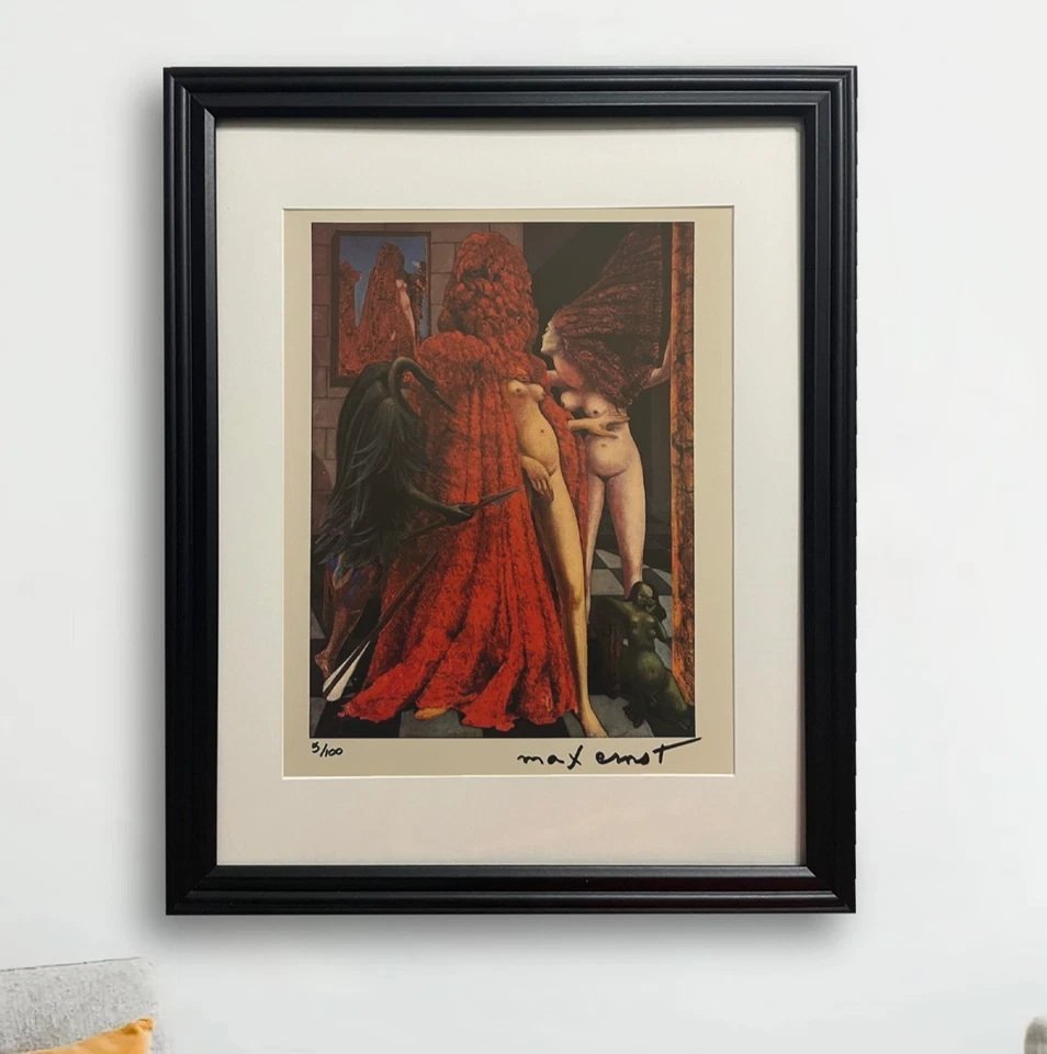 Impresión original firmada a mano por Max Ernst con certificado de autenticidad y +$3.500 USD de valoración Foto 1 de 4