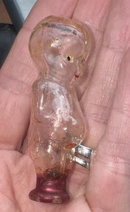 Bonito contenedor figurativo muñeca CUPIE KEWPIE de vidrio transparente de los años 20 - Imagen 1 de 4