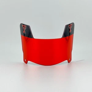 Texas Tech Red Raiders - dunkelrot Chrom Mini Football Helm Visier mit roten Clips 2 - Bild 1 von 2