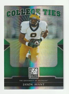 2006 Donruss Elite College Ties #CT-17 Jason Avant RC Michigan Wolverines #/1000 - Picture 1 of 2