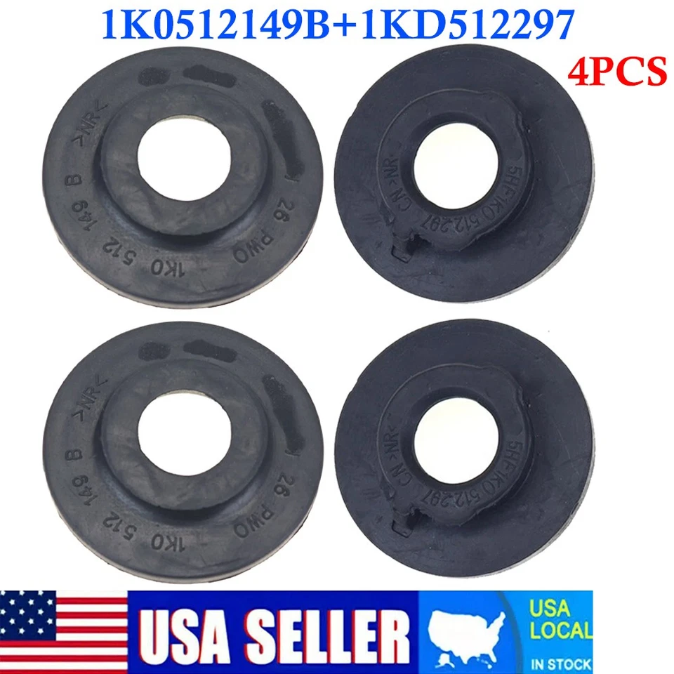 2 Sets For VW Lower Suspension Coil Springs Seat+Rear Upper Spring Mount Bushing - Image 1 of 4