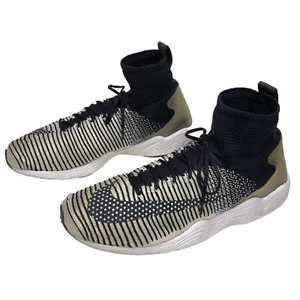 NIKE Zoom Mercurial Mens Size 10.5 Flyknit FC Black White Gray Shoes Sneakers - Picture 1 of 18