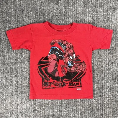 VINTAGE Y2K Spider Man T Shirt Youth Size Small 2003 Haddad Spiderman Marvel - Image 1 of 4