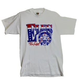 De colección Años 90 Alces B.P.O.E. Camisa Have More Fun Talla Mediana Roja Blanca Azul Patriótica - Imagen 1 de 7
