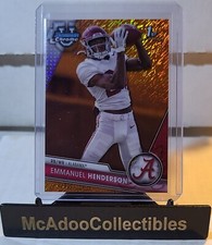 Emmanuel Henderson  2023 Bowman Chrome University #38 Orange Shimmer /25