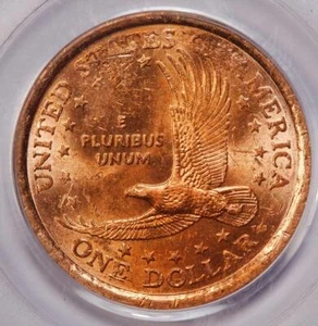 2000 PCGS MS63 Missing Clad Layer Sacagawea Dollar Mint Error Great Eye Appeal - Picture 1 of 4