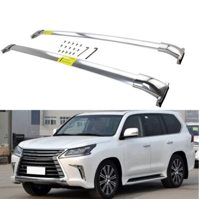 Barra transversal de techo para Lexus LX570 2016-2022 acero inoxidable 2 piezas Foto 1 de 4
