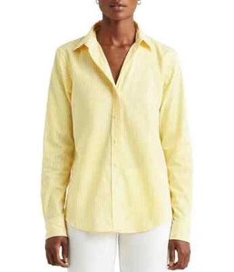 Lauren Ralph LaurenPinstripe Long Sleeve Button Down Cotton Shirt, L - Picture 1 of 1