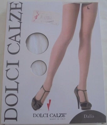 PANTYHOSE COLLANT RETE DOLCI CALZE MODELLO DALIA 20 DENARI - TAGLIA L BIANCO - Immagine 1 di 2