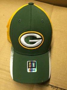 NFL Football Green Bay Packers Baseball Cap Hat Green/Yellow Reebok - Picture 1 of 4