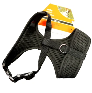 Hundegeschirr Netz Nylon verstellbarer Riemen schwarz klein 16"-19" (40,6-48,2 CM) - Bild 1 von 8