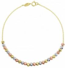 Mark Milton Womens Bead Bracelet - Gold/White Gold/Rose Gold