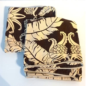 Tommy Bahama Home Pillow Shams Set of 2 Brown Pineapple Tropical 25" x 19" - Picture 1 of 6