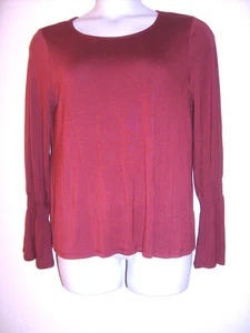 Cupio Size XL Reddish Round Neck Bell Sleeve Knit Blouse - Picture 1 of 3