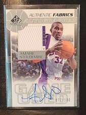 Amare Stoudemire 2003-04 SP Game Used Autographed Authentic Fabrics 77/100 #ASAJ