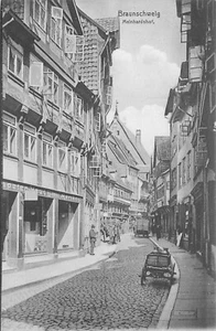 Cartolina Germania Brunswick Carrello del Latte Meinhardshof Vista Strada Non Spedita - Foto 1 di 2