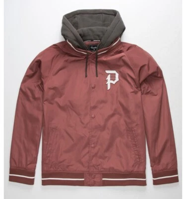 Primitive Skateboarding Men's Two-Fer Varsity Jacket Burgundy Small - Image 1 of 4