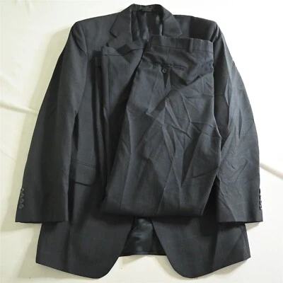 Jos A Bank 42L 34x34 Blue Glenn Check 100% Wool Mens Jacket Pants Suit - Image 1 of 4