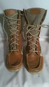 Sperry Top Sider Boots Brown Leather Lace Up Hikerfish Ankle Hiking Logo Sz 8M - Picture 1 of 12