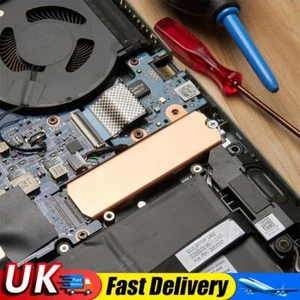 0.5mm 401W Copper Heat Sink with Thermal Pad for M.2 2242 2280 NVMe SSD (TN42) U - Afbeelding 1 van 8