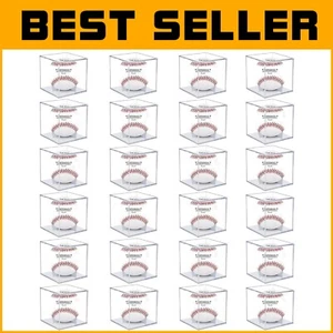 24-Pack UV Protected Acrylic Baseball Display Cases - Showcase Autographs Safely - Picture 1 of 8