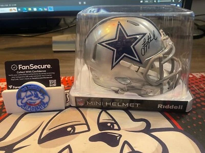 特洛伊·艾克曼亲笔签名 NFL 迷你头盔 - 狂热分子认证 — 第 1/3 张图片