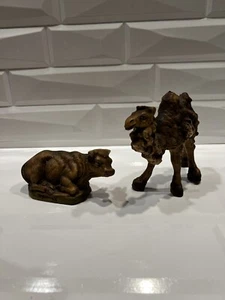 Camel & Cow Figurine Nativity Hard Plastic Vintage Italy - Picture 1 of 9