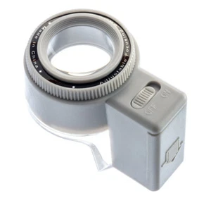 8X Illuminated LED Adjustable Stand Magnifier w/ Scale Magnifying Glass Loupe - Picture 1 of 8