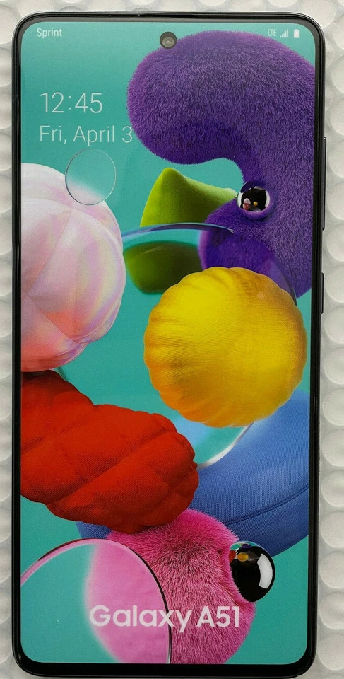 Teléfono Samsung Sprint Galaxy A51 con pantalla ficticia realista que no funciona  Foto 1 de 2