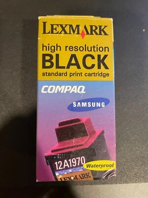 NEW Lexmark 70 Black Ink Cartridge 12A1970 Genuine Sealed - Image 1 of 4