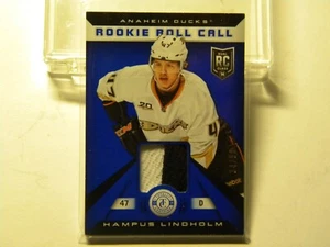 2013-14 Totally Certified Hampus Lindholm Rookie Roll Call RC no. RR-HL1 34/50 - Picture 1 of 4