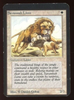 {MISCUT} 1993 Alpha Savannah Lions ~ Vintage MTG/Magic ~ MP Condition - Image 1 of 2