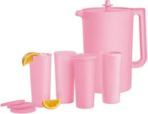 Juego de jarra Tupperware Heritage (1 galón) y 4 vasos con tapas - Imagen 1 de 3