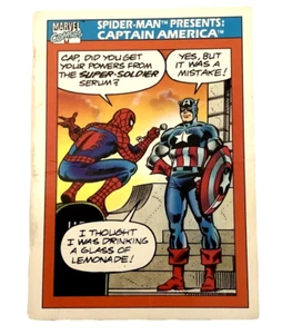 SPIDER-MAN & CAPTAIN AMERICA card #157 : MARVEL UNIVERSE Series 1 card (1990) - Picture 1 of 4