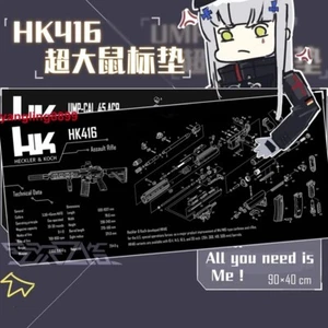 GIRLS' FRONTLINE HK416 Keyboard Mouse Game Pad Xl Size Mat Mousepad Gift 40x90cm - Picture 1 of 4