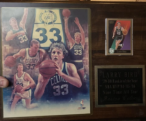 Larry Bird Wall Plaque Boston Celtics Basketball NBA Collectible Display Cover