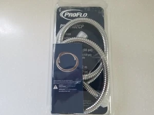 PROFLO PFSAH02CP 60" Stainless Steel 1/2" NPSM Connector Hose Chrome - Picture 1 of 6