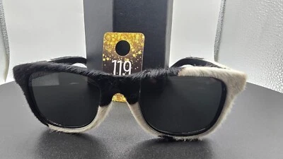 Gafas de sol clásicas SAINT LAURENT SL 51 negras blancas pelo de becerro/pony 50-22-140 Foto 1 de 4