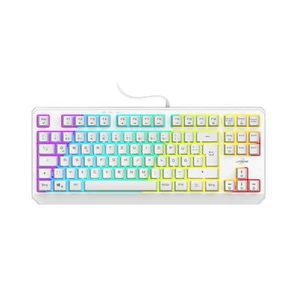 uRage Gaming PC Tastatur Keyboard Exodus 220 TKL RGB Slim USB-A QWERTZ Weiß - Bild 1 von 6