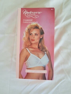 Sujetador 40C 1980 subrayado para J.C. Penny cruzado forrado en algodón copas #1072 nuevo sistema operativo Foto 1 de 4