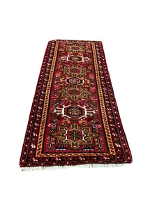 Alfombra de corredor geométrica tribal vintage anudada a mano Village 2'6”x6’5”, 2463 - Imagen 1 de 12