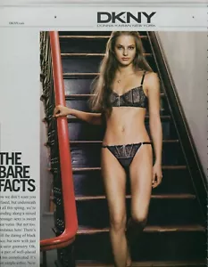Ruslana Korshunova DKNY Lencería Revista Publicidad Impresión Sujetador Ropa Interior 2006 - Imagen 1 de 12