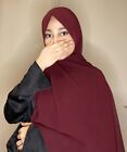 women's chiffon hijab in maroon